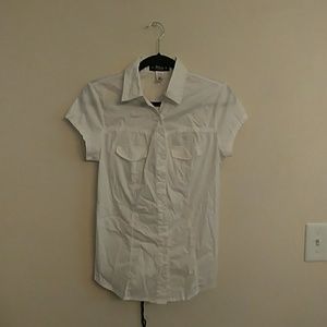 Fun White Button Down by Abbey Dawn